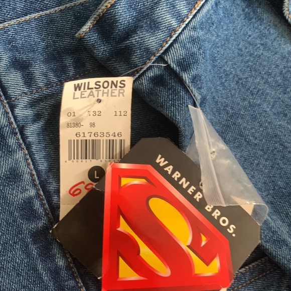 Warner brothers, Wilson, leather, Superman, jean jacket, large - Picture 11 of 11
